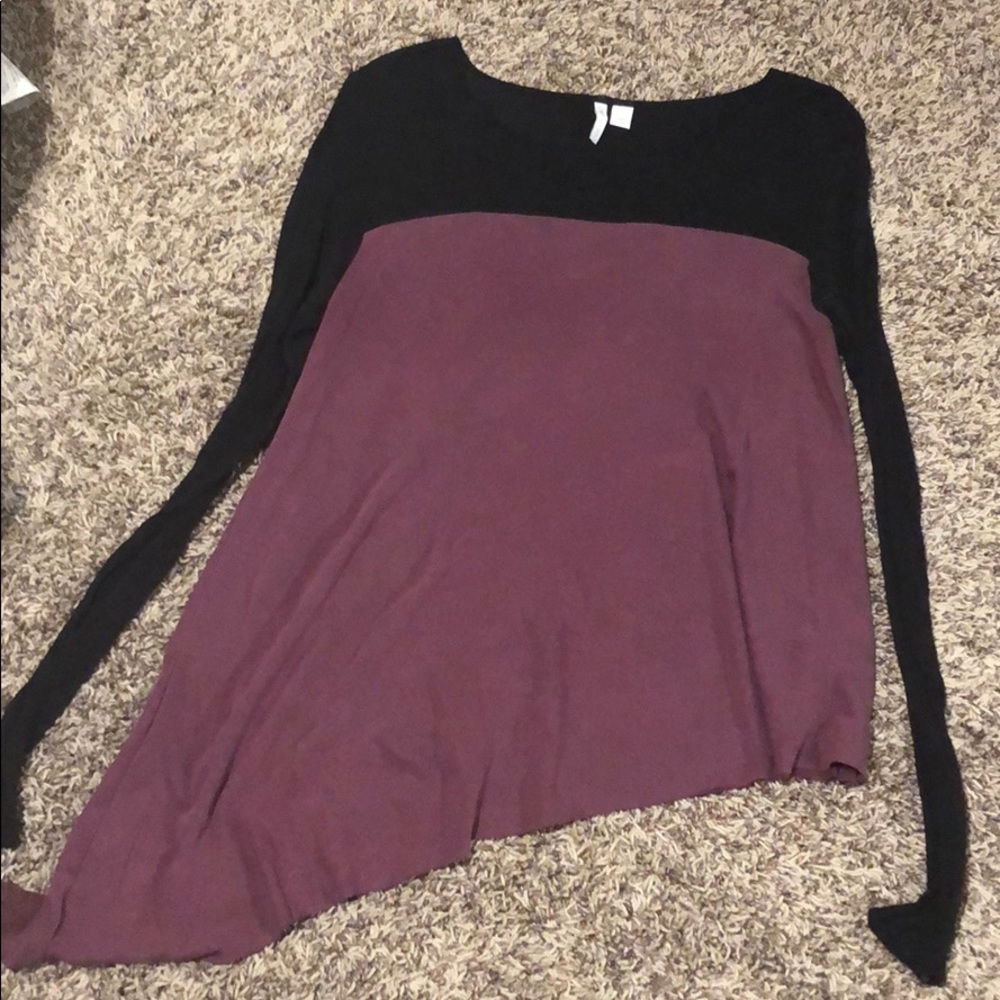 Black and maroon blouse